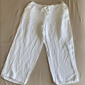 Men’s white cotton Cubavera capris pants
